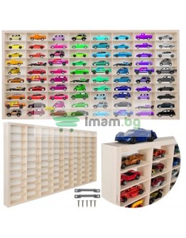 Дървен рафт за метални колички 80 бр.